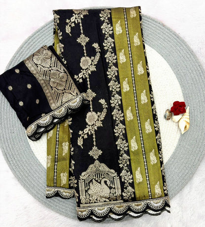 Rich Khadi crepe paithani silk saree (Delivery in 18 to 23 working days )
