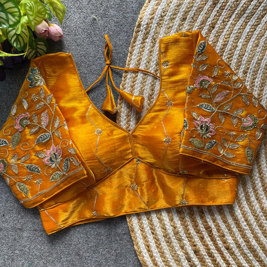 Designer Readymade saree blouse (Delivery in 20-25 working Days)