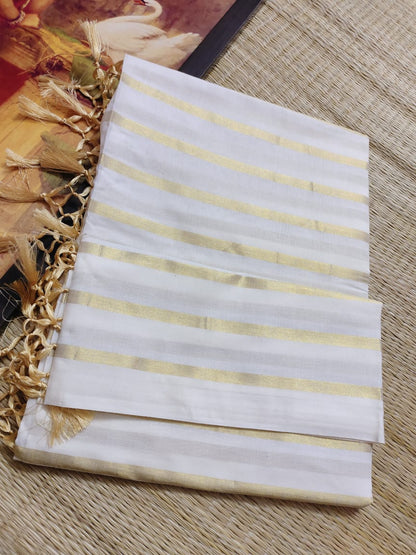 Beautiful Traditional Kerala set saree (Delivery in 25-30 working days)