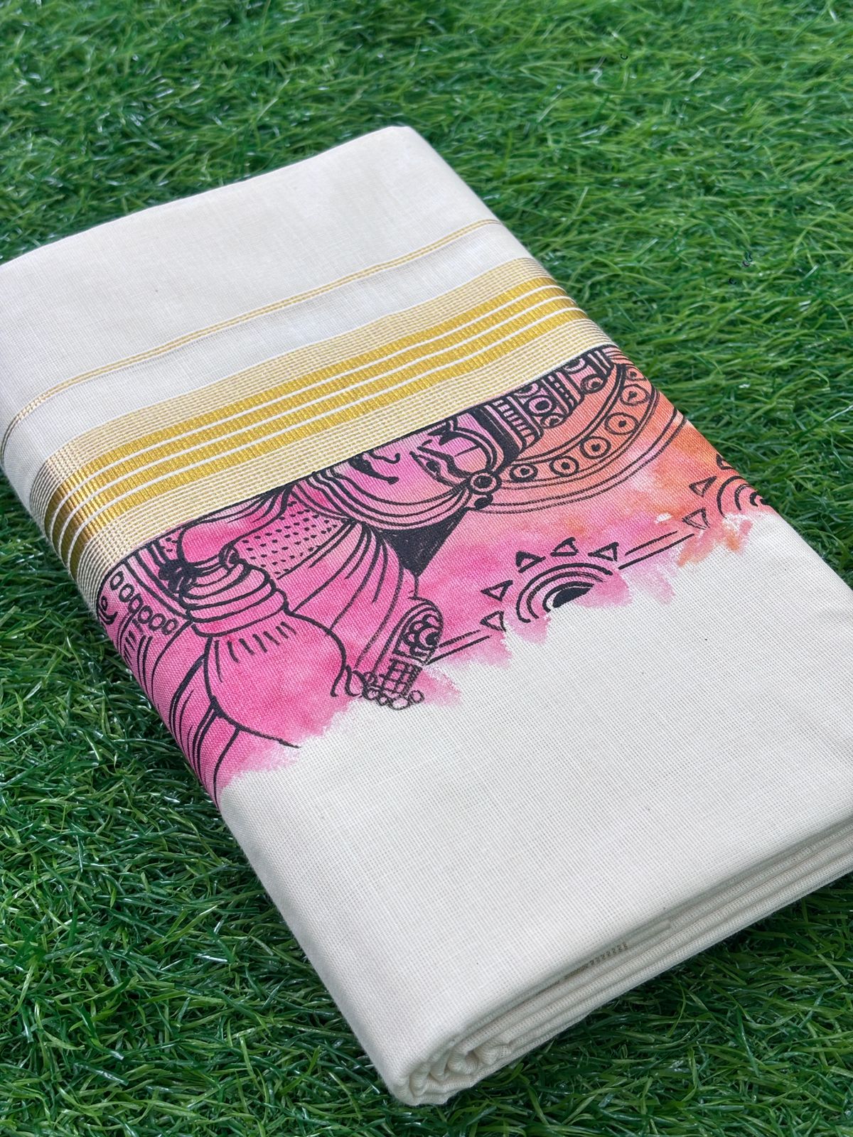 Men's Cotton Double Dhoti (Delivery in 20-25 working Days)