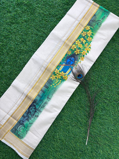Men's Cotton Double Dhoti (Delivery in 20-25 working Days)