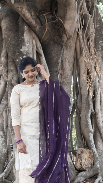 Traditional onam special salwar set (Delivery in 5 to 8 days )