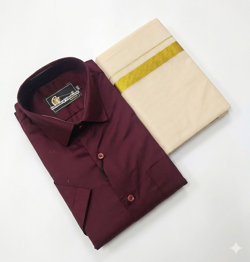 Men's  Cotton Shirt and Dhoti (Delivery in 15 to 20 working days )