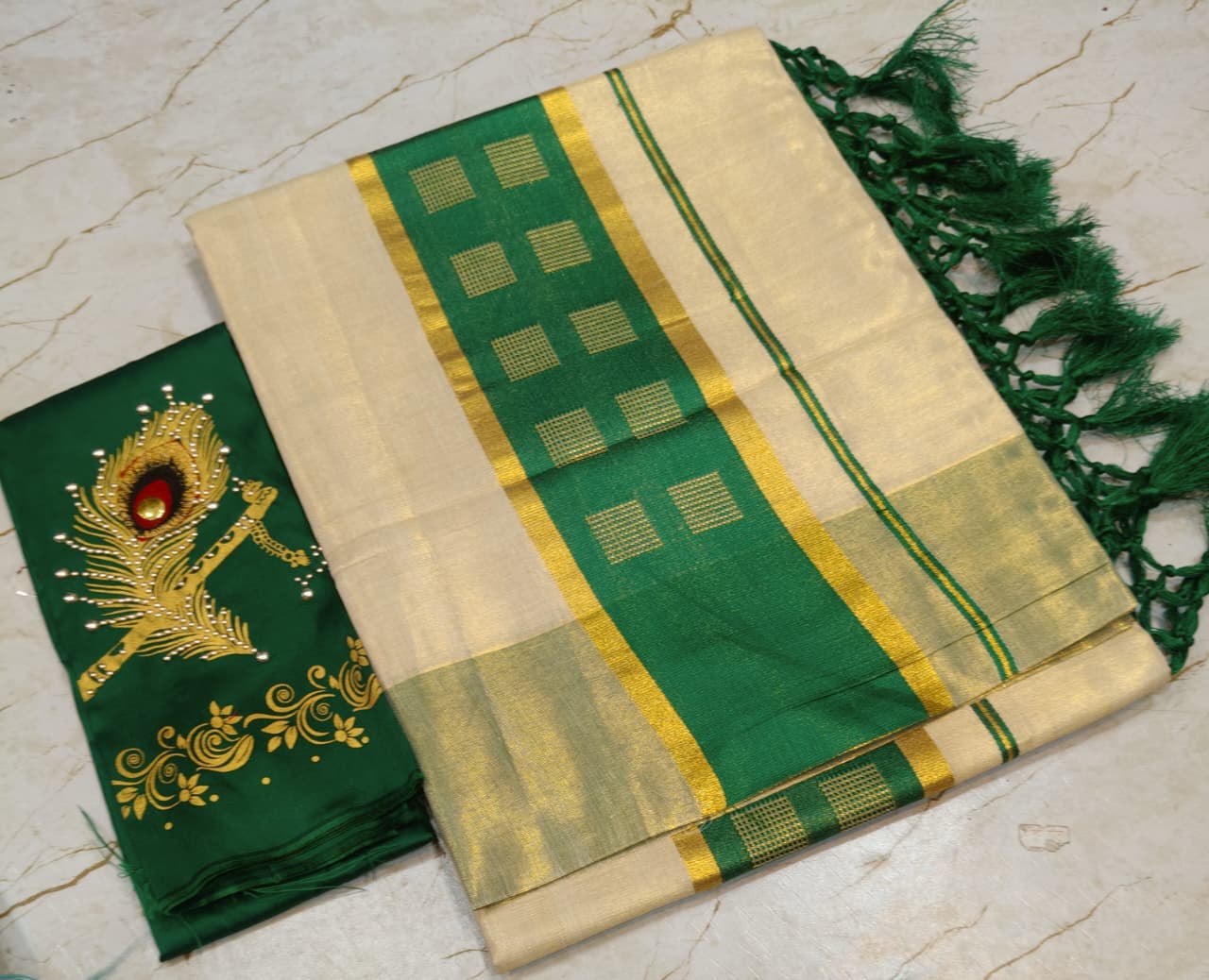Pre Order: Kerala Tissue Silk Saree