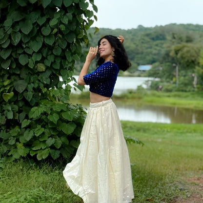 Women's  Traditional skirt and crop Top ((Delivery in 3-5 days )