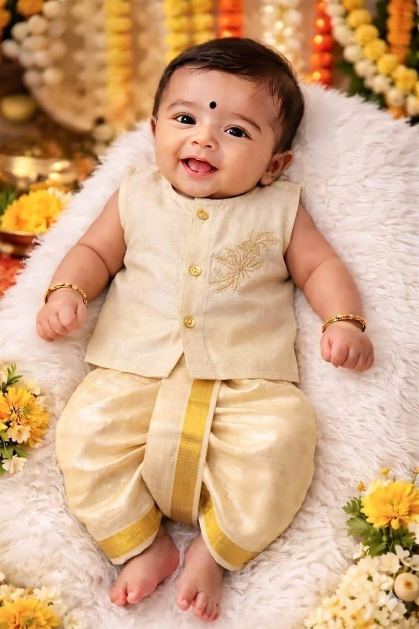 Kids boys onam outfit (Delivery in 3 -5 days )