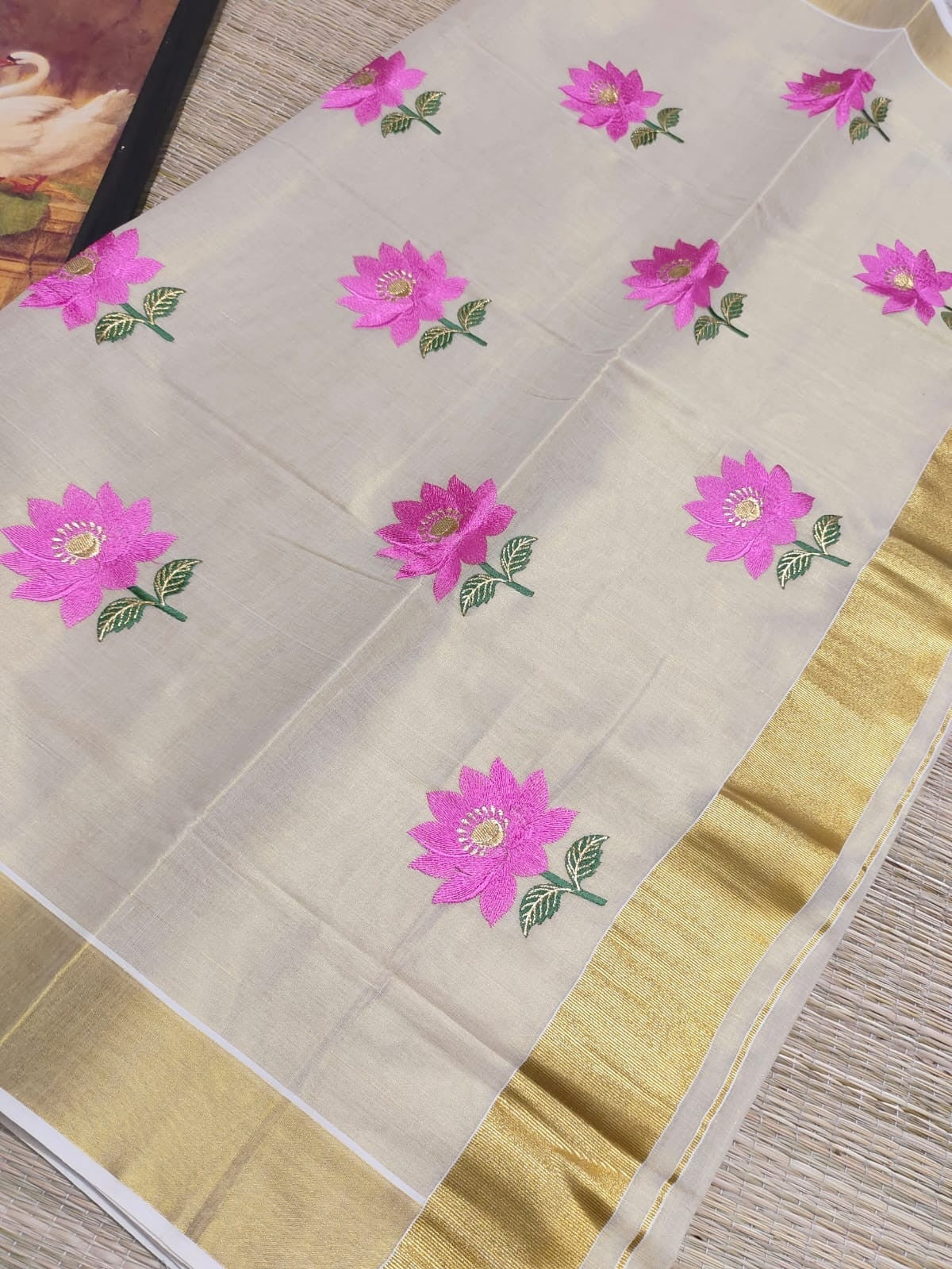 Pre Order: Kerala Tissue Silk Saree