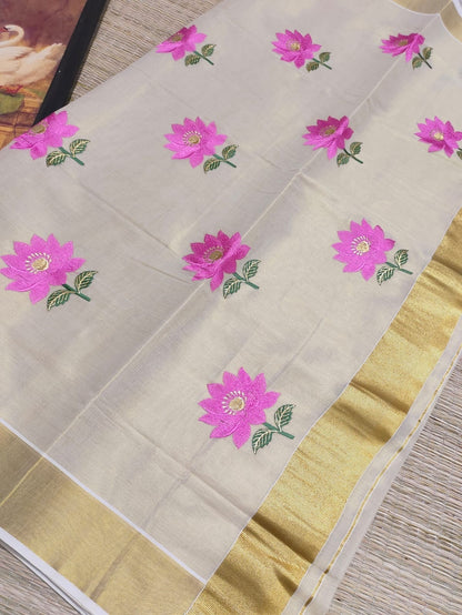 Pre Order: Kerala Tissue Silk Saree