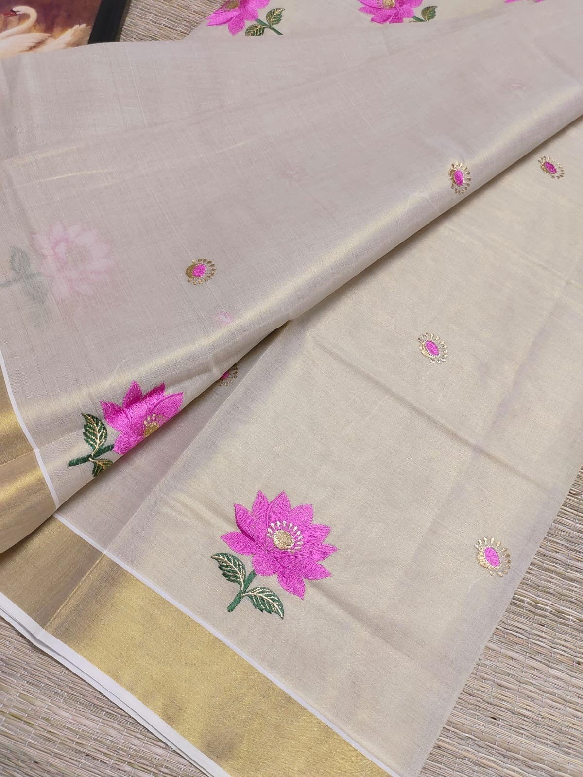 Pre Order: Kerala Tissue Silk Saree