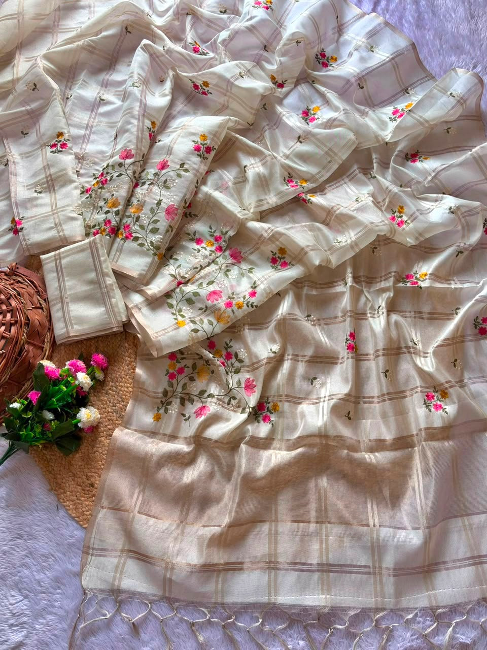 Kota silk Saree with Blouse( Delivery in 18 -23 days )
