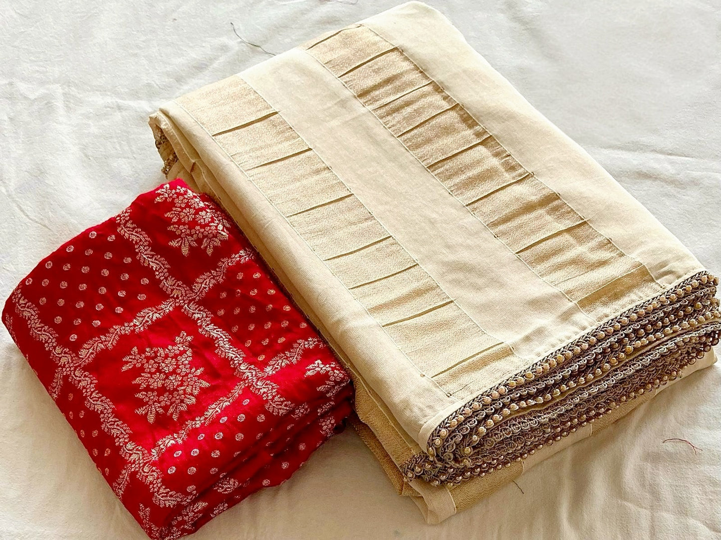 Chanderi silk saree with stitched blouse (Delivery in 18-24 days )