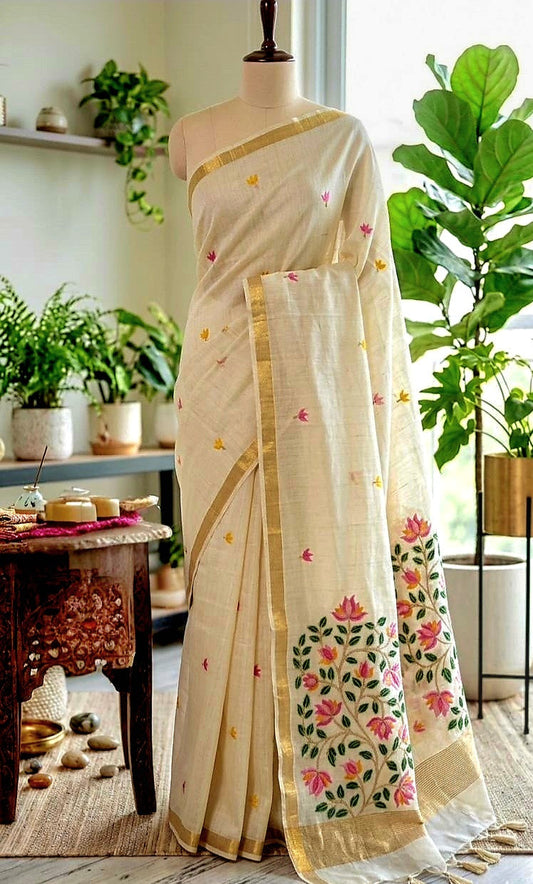 Onam Special collection cotton saree(18-23Woking days )