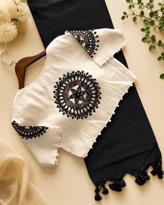 Khadi cotton saree with blouse (Delivery in 15-24days )