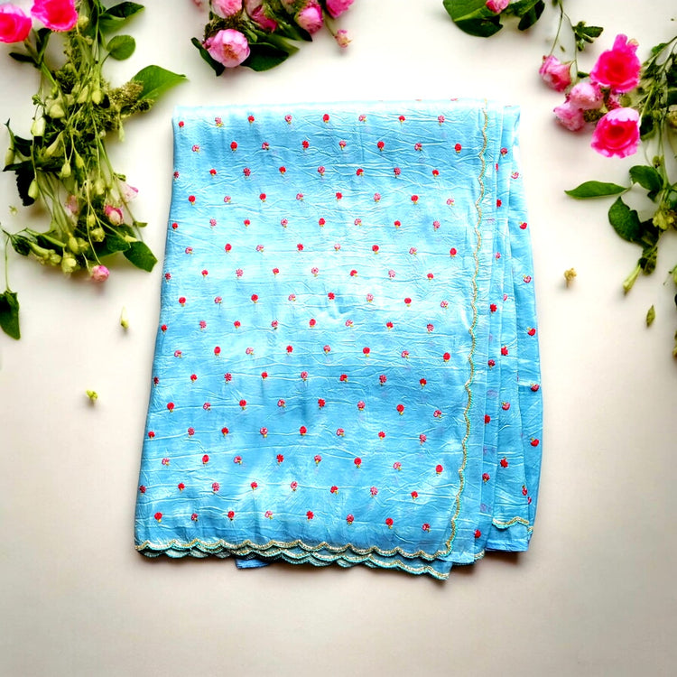 Women's Crush Organza Saree