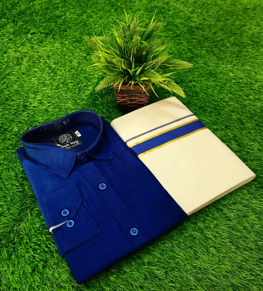 Pre Order: Men's Slub Silk - Shirt and Dhoti