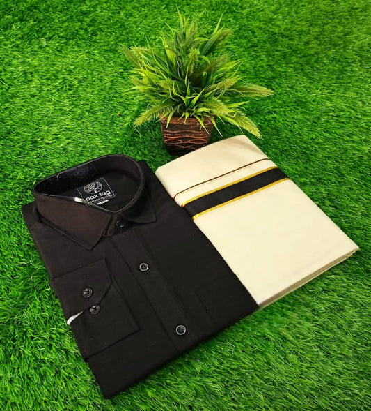 Pre Order: Men's Slub Silk - Shirt and Dhoti