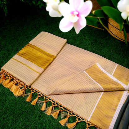 Pre Order: Kerala Tissue Silk Saree