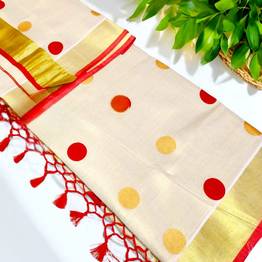 Pre Order: Tissue Silk Kerala Saree