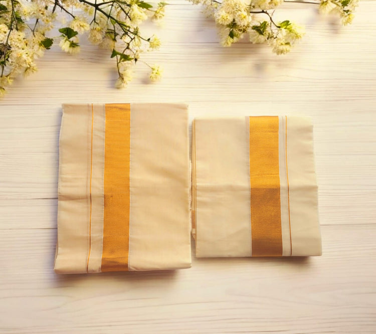 Cotton Set Mundu(Delivery in 3-5 days )