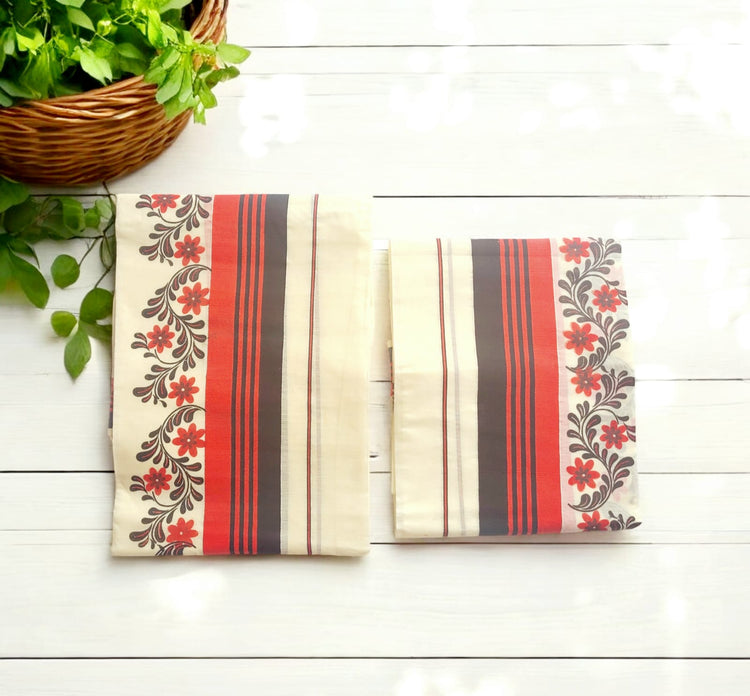 Cotton Set Mundu(Delivery in 3 to 5days )
